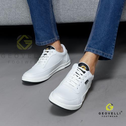 white branded sneakers