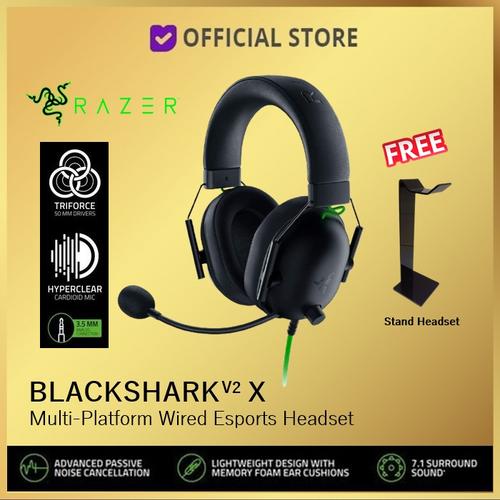Foto Produk Razer BlackShark V2 X 7.1 Surround Sound Gaming Headset Black Shark - Headset Only dari DUNIA COMPUTER & SERVICE