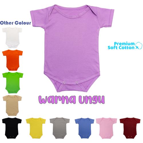 Foto Produk Baju Bayi Jumper Bodysuits Katun polos jumpsuit baby newborn - Ungu, S dari abaqizam