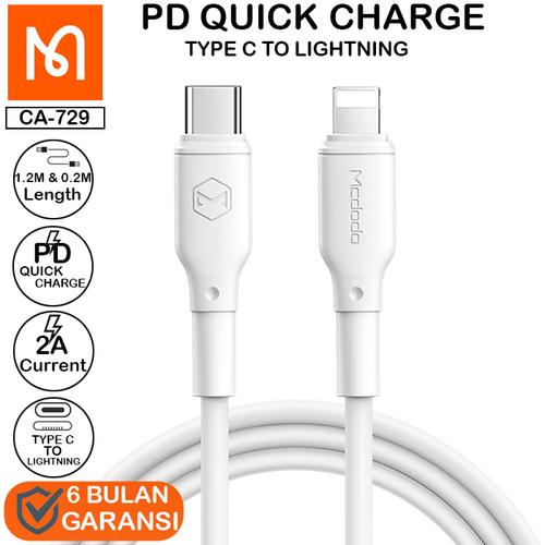 Foto Produk MCDODO CA-729 Cable Iphone PD Type C To Lightning Quick Charge 18W - WHITE 120CM dari MCDODO OFFICIAL