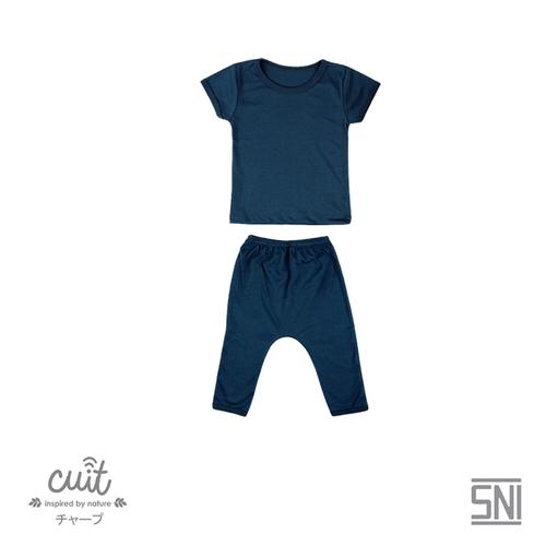 Foto Produk CUIT Setelan Mix Tangan Pendek Celana Panjang BLOCK COLOR - BLUE, S dari Cuit Baby Wear