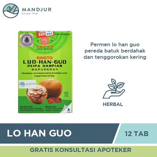 Gambar Kingto Luo Han Guo Peipa Hanpian - Permen Obat Batuk Lo Han Kuo dari Apotek Mandjur undefined Tokopedia