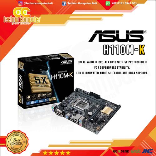 Foto Produk Motherboard ASUS H110M-K - LGA 1151 DDR4 dari Techno Computer Bali