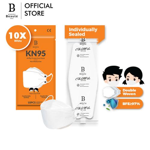 Foto Produk Masker Anak KF94 EVO Premiere Beaute 3D Banyak Warna 10PCS - Putih dari Premiere Beaute Official