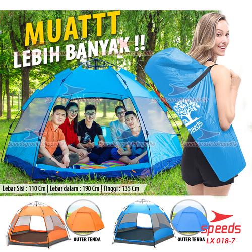Gambar Tenda Camping otomatis portable Speeds tipe piramid 018-7 - Orange dari Speeds Official Store Kota Surabaya Tokopedia