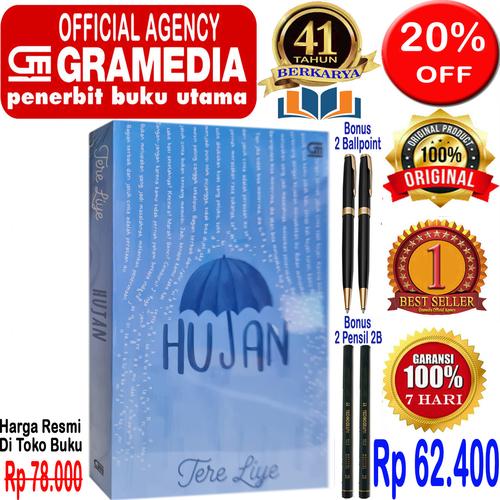 Gambar Buku Novel Hujan - Tere Liye - Original & Segel dari Official Gramedia Agency Jakarta Timur Tokopedia