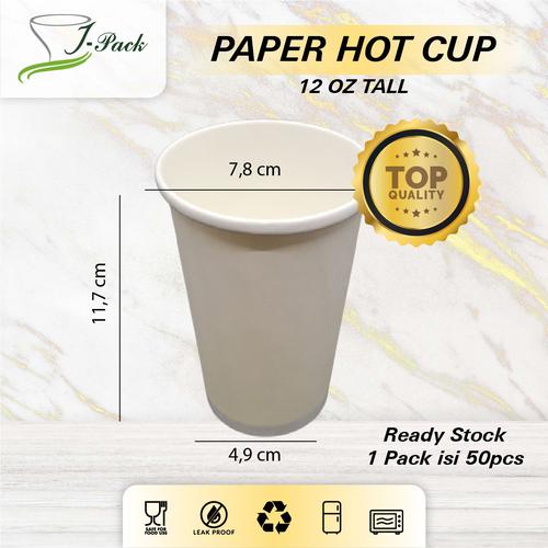 Jual PAPER CUP 12 OZ HOT / SPE ( TALL ) POLOS - PER 50 PCS - Jakarta ...