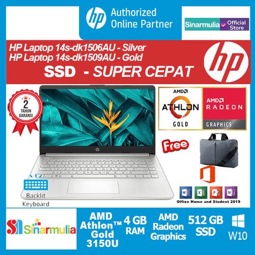 Gambar Laptop HP 14s-dk1506AU/dk1509AU ATHLON 3150 4GB 512GB SSD Win10+OHS - Gold dari Sinarmulia Sukses Makmur Jakarta Barat Tokopedia