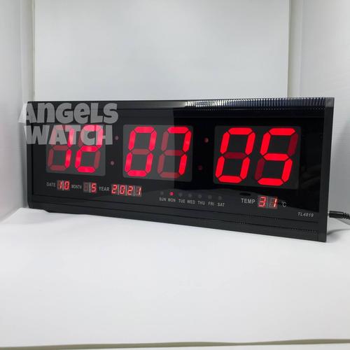 Jual jam dinding digital LED merah TL4819 jam digital besar extra