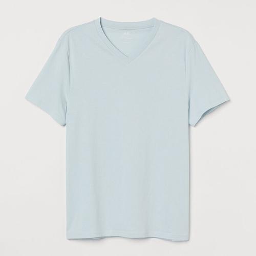 Promo H\u0026M Cotton V Neck T-shirt Regular 