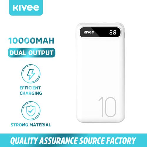 Foto Produk KIVEE 10000mAh power bank cepat dengan indikator LED - Putih dari Kivee Official Store