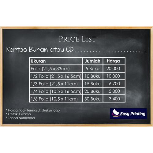 Jual Cetak Kertas Buram Kertas Cd Ukuran 1 4 Folio Kota Surabaya Easy Printing Tokopedia