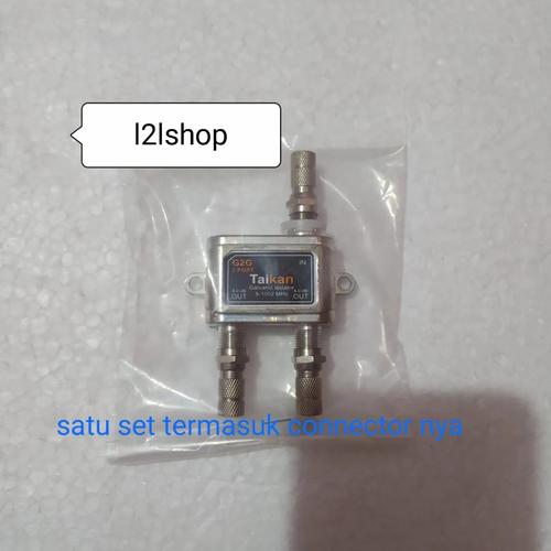 Foto Produk Splitter antena tv cabang 2 way splitter signal+ draf connector f dari l2lshop
