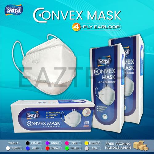 Foto Produk Sensi Convex Mask 4Ply Earloop (20Pcs) ORIGINAL MURAH - Hijau dari eaztrip