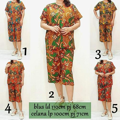 Foto Produk Babydoll Batik Celana Pendek Baju Tidur Set Piyama Wanita DAUN2 dari MANS PLUS
