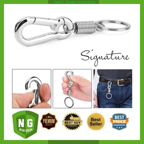 Foto Produk CA-101 Gantungan Kunci Mobil Motor Rumah Belt Clip Stainless Steel dari Neon Green Indonesia