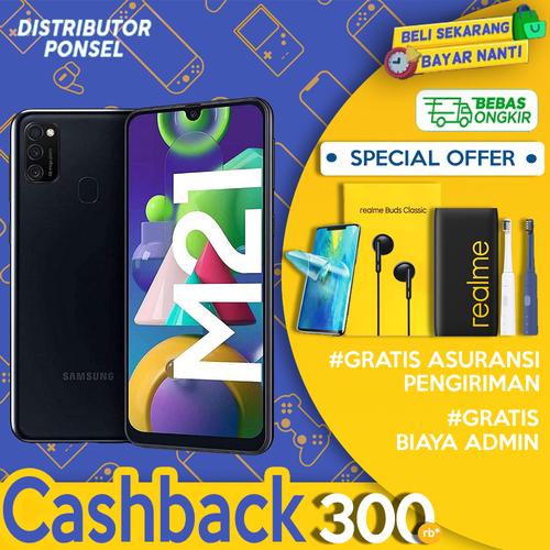 Foto Produk Samsung Galaxy M21 4GB/64GB Garansi Resmi 4 GB 64 GB HItam Biru - Non Bundle dari Distributor Ponsel