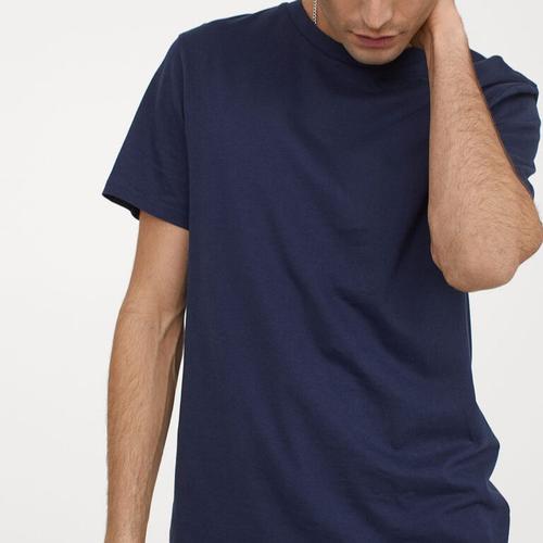 H\u0026M Round-neck T-shirt Regular Fit Navy 