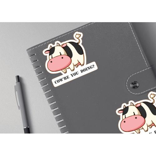 Jual Sticker Hiasan Laptop Gambar Sapi 