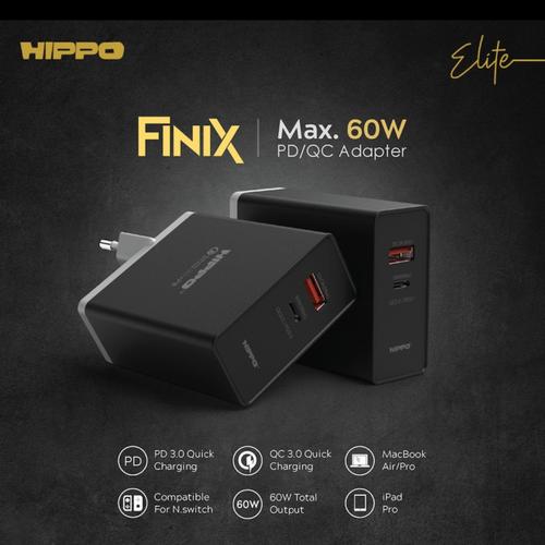 Foto Produk Hippo Elite Finix Adapter Charger 60 W - Hitam dari Hippo Elite