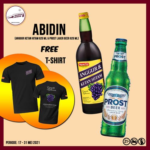 Foto Produk ABIDIN (Anggur Ketan Hitam 620mL + Prost Lager Bremer) FREE T-shirt dari kawan minum