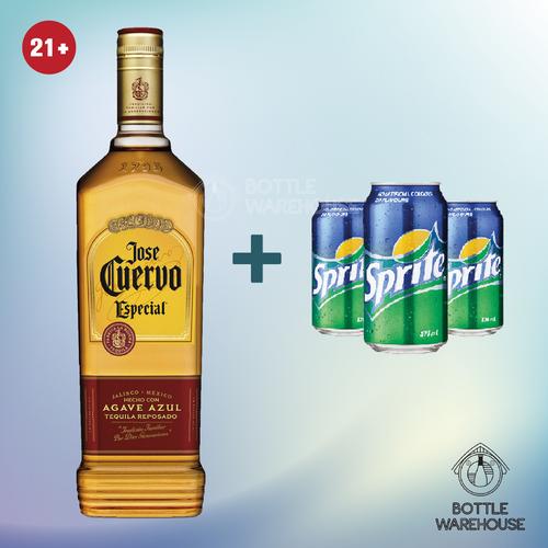 Jual Jose Cuervo Tequila Gold Reposado 700ml + 3 Sprite Jakarta Utara Bottle Warehouse