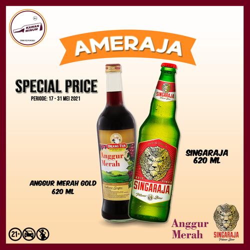 Foto Produk AMERAJA (Anggur Merah Gold 620mL + Singaraja 620mL) dari kawan minum