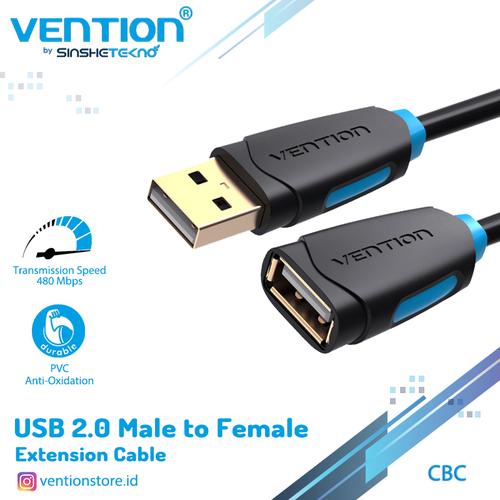Foto Produk Vention CBC Kabel Perpanjangan Extension USB Super Speed M/F - 0.5m dari VENTION by SinsheTekno