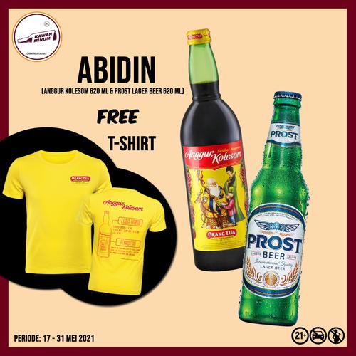 Foto Produk ABIDIN (Anggur Kolesom 620mL + Prost Lager Bremer) FREE T-shirt dari kawan minum