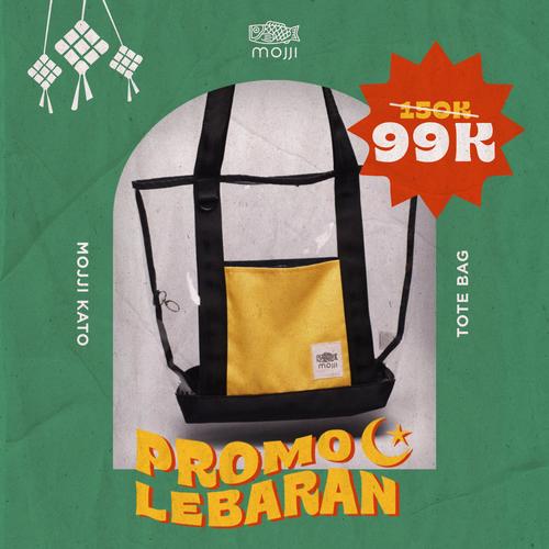 Foto Produk Tote Bag Pria/Wanita Mojji KATO Transparan Transparent Tote Bag Bening dari Mojji