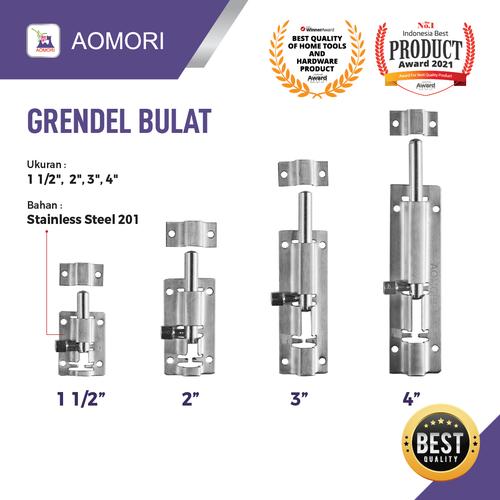 Foto Produk GRENDEL PINTU STAINLESS STEEL AOMORI - 2 INCH dari VININDO OFFICIAL STORE