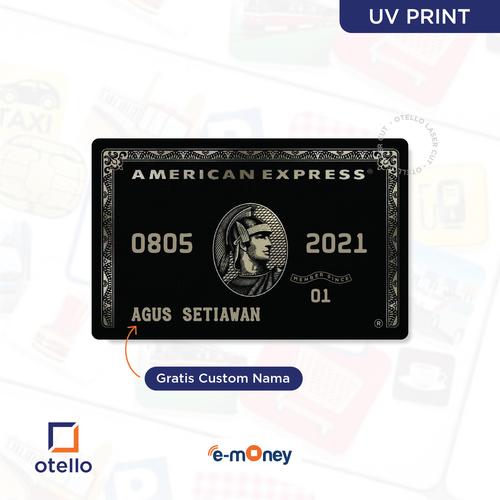 Gambar Kartu E-Money AMEX Black Card Custom eMoney eToll American Express - Print 1 Sisi dari Otello Laser Cut Jakarta Utara Tokopedia