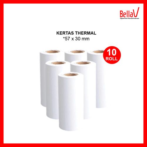 Gambar Kertas Thermal Printer uk 57 x 30 mm (10 roll) dari BellaV Official Jakarta Barat Tokopedia