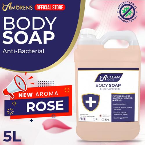 Foto Produk Sabun Mandi Cair 5 Liter / Refill / BATH & BODY WASH FOAM PREMIUM - rose dari Amorens Official Store
