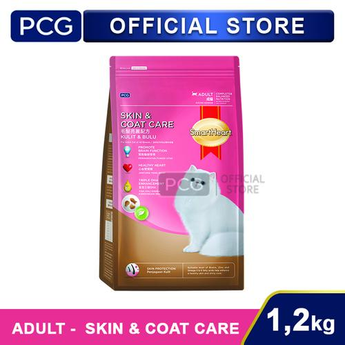 Promo SmartHeart Dry Cat Food Skin and Coat 1,2 kg Kab. Tangerang