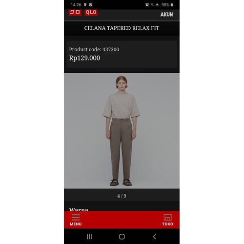 Jual Celana Panjang Relaxed Fit Pants 
