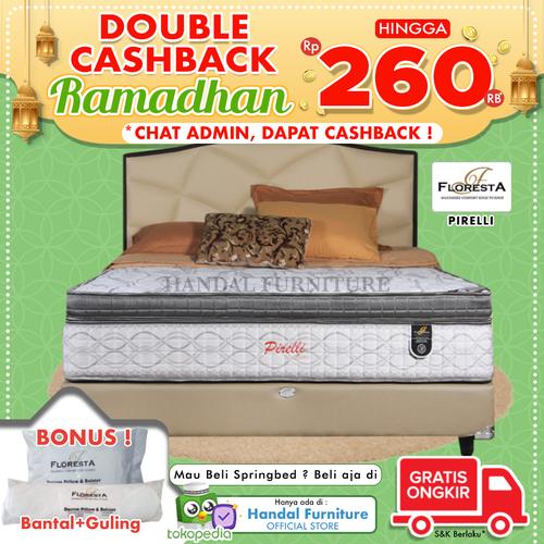 Promo Floresta Set Kasur Spring Bed Pirelli Latex Plush Top 180 X 200 Kab Tangerang Handal Furniture Tokopedia