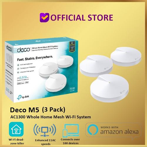 Foto Produk TP-LINK Deco M5 AC1300 3Pack Whole Home Mesh WiFi System Tplink 3 Pack dari DUNIA COMPUTER & SERVICE