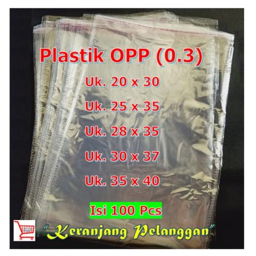 Foto Produk Plastik opp lem/plastik baju/plastik sandal tebal 0.4 micron ISI 100 L - 20 x 30 dari keranjangpelanggan