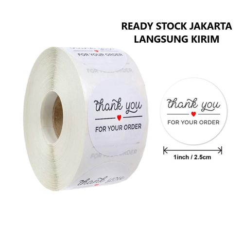 Jual Sticker Segel Label Thank You For Your Order / Stiker Thanks ...