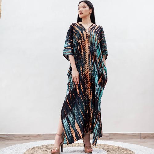 Foto Produk Thalisa Kaftan Kaskade Navy dari Heart Beads Official