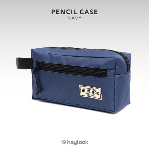 Gambar TEMPAT PENSIL KOSTAK PENCIL CASE ALAT TULIS SEKOLAH ANAK ATK POUCH - Navy dari Heylook Official Kota Tangerang Tokopedia