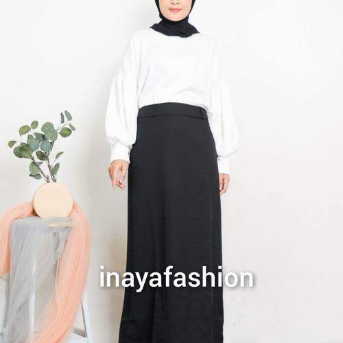 Foto Produk Rok Kerja Panjang Hitam A Bahan Formal Kantor - Hitam, S dari inayafashion