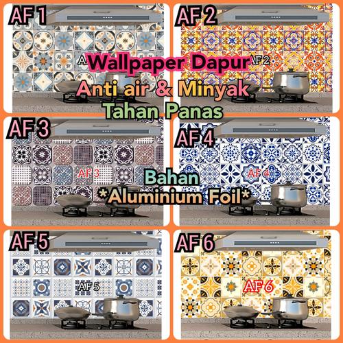 Jual WALLPAPER STIKER STICKER DINDING DAPUR ALUMIUM FOIL ANTI PANAS