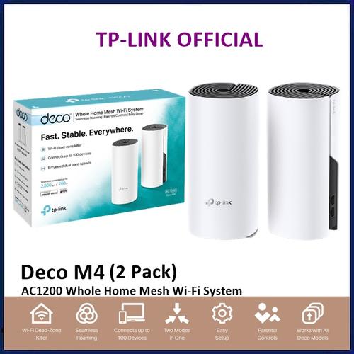 Gambar TP-LINK DECO M4 AC1200 Tplink Whole Home Mesh Wi-Fi System ( 2 PACK ) - 2 Pack dari Official Brands Jakarta Selatan Tokopedia