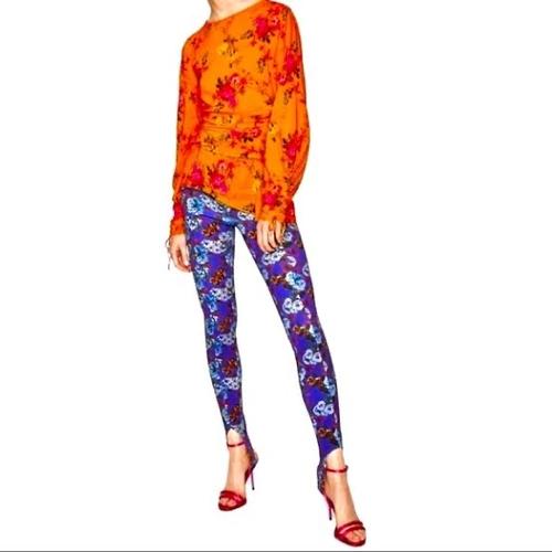 Jual Zara Floral Stirrup Leggings - Kab 