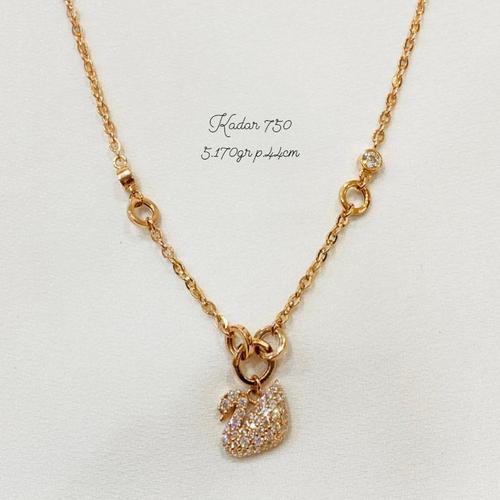 Kalung Langsung Liontin Swan750%/17k 