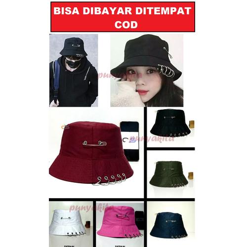 Jual TOPI BUCKET HAT KPOP RING ANTING 
