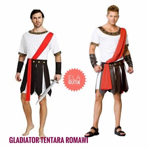 Jual kostum gladiator/romawi/kostum internasional - Hitam, XS - Kota