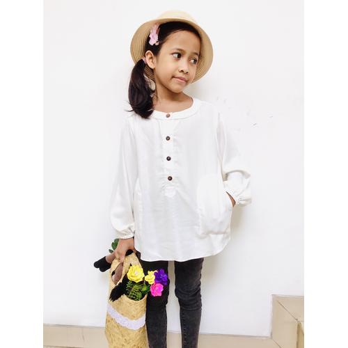 Gambar Blus Atasan Lengan Panjang Rayon Putih Anak Perempuan - ALANA - M dari lille-ven Kota Tangerang Selatan Tokopedia